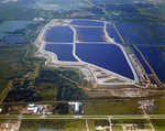 Aerial View of Phosphate Settling Ponds at Mosaic Bartow Facility, Bartow, Florida, C