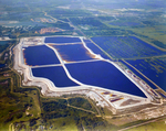 Aerial View of Phosphate Settling Ponds at Mosaic Bartow Facility, Bartow, Florida, D