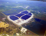 Aerial View of Phosphate Settling Ponds at Mosaic Bartow Facility, Bartow, Florida, E