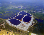 Aerial View of Phosphate Settling Ponds at Mosaic Bartow Facility, Bartow, Florida, F