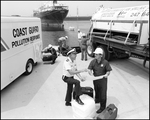 Coast Guard Officer and Tech from Chevron Examine Maps and Plan Response, Tampa, Florida, B by George Skip Gandy IV