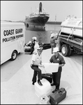 Coast Guard Officer and Tech from Chevron Examine Maps and Plan Response, Tampa, Florida, D by George Skip Gandy IV