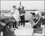 Coast Guard Officer and Workers with Chevron Deploy Apparatus for Pollution Remediation, Tampa, Florida, A by George Skip Gandy IV