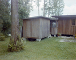 Shed Sits Behind Wooden Home in Tampa, Florida