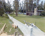 Brick Fence Undergoes Construction in Tampa, Florida, A