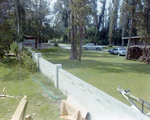 Brick Fence Undergoes Construction in Tampa, Florida, B