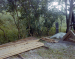 Pile of Wood Awaits Construction on Residential Property in Tampa, Florida