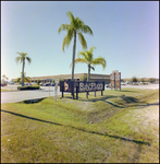 Bay Plaza Entrance and Sign, Tampa, Florida, I by Skip Gandy