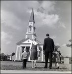 Family Walking Towards Bayshore Baptist Church, Tampa, Florida, H