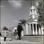 Family Walking Towards Bayshore Baptist Church, Tampa, Florida, L
