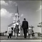 Family Walking Towards Bayshore Baptist Church, Tampa, Florida, N