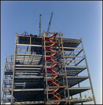 Steel Frame for Building in Downtown Tampa, I by Skip Gandy