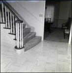 Carpeted Staircase and Tile Flooring in Elegant Foyer in Tampa, Florida, B by Skip Gandy