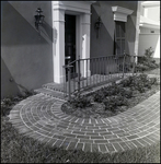 Brick Roundabout Walkway at Entrance to Home in Tampa, Florida, B by Skip Gandy