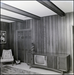 Parlor Room with Midcentury Modern TV Cabinet in Tampa, Florida, B by Skip Gandy