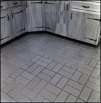 Alternating Rectangular Tile Flooring in Kitchen in Tampa, Florida by Skip Gandy