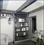 Sitting Room with Wood Ceiling Beams and Built-In Shelves in Tampa, Florida, B by Skip Gandy