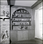 Brick Hearth with Built-In Trophy Shelves in Tampa, Florida, E by Skip Gandy