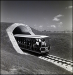 Trans-Veldt Railway Enters Covered Tunnel at Busch Gardens in Tampa, Florida, B by Skip Gandy