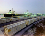 Cargo Ship and Railcars at Port, Tampa, Florida by George Skip Gandy IV