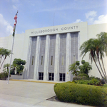 Hillsborough County Courthouse and Flags Beside It, Tampa, Florida, B by George Skip Gandy IV