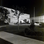 Night View of Hillsborough County Jail Entrance, Tampa, Florida, D by George Skip Gandy IV