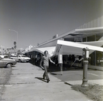 Damaged Awning and Pedestrian on Davis Boulevard, Tampa, Florida by George Skip Gandy IV