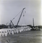 Construction of Howard Frankland Bridge with Cranes over Water, Tampa, Florida, A by George Skip Gandy IV