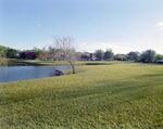 Landscape with Pond and Buildings by George Skip Gandy IV