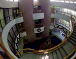 Interior of Building Lobby with Christmas Décor, B by George Skip Gandy IV