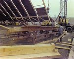 Workers Using a Crane for a Timber Beam, B by George Skip Gandy IV