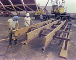 Workers Using Power Tools on Timber, F by George Skip Gandy IV