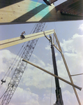 Workers Using a Crane for a Timber Beam, N by George Skip Gandy IV