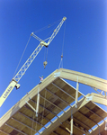 Workers on Top a Timber Framed Structure, I by George Skip Gandy IV