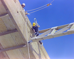 Workers on Top a Timber Framed Structure, AC by George Skip Gandy IV