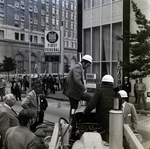 Man on Excavator, First Federal Downtown Tampa, A by George Skip Gandy IV