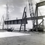 Florida Steel Crane Carrying Steel Beam over Water at Westinghouse Electric, E by George Skip Gandy IV
