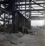 Employees Build Railroad Track by Structure at Big Bend, Florida Steel by George Skip Gandy IV
