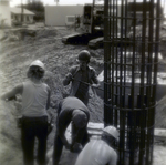 Florida Steel Workers Assemble Reinforcing Bars Structure, Q by George Skip Gandy IV