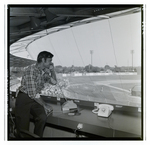 J.R. Privett in Press Booth at Jack Russell Stadium, Clearwater, J by George Skip Gandy IV