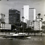 Downtown Tampa Skyline and Boat on Hillsborough River by George Skip Gandy IV