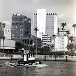Downtown Tampa Skyline and Dorothy Tug Boat on Hillsborough River by George Skip Gandy IV