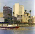 Downtown Tampa Skyline and Boat on Hillsborough River by George Skip Gandy IV