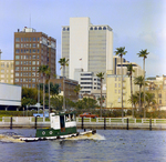 Downtown Tampa Skyline and Dorothy Tug Boat on Hillsborough River by George Skip Gandy IV