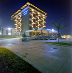 Hilton Hotel, Exterior Night Shot by George Skip Gandy IV