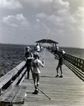 Children Fishing on Ballast Point Pier, B by George Skip Gandy IV
