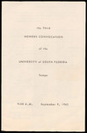 Convocation Program, USF Tampa Campus, Honors, September 9, 1963 by University of South Florida