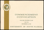 Commencement Convocation Program, USF, December 22, 1963