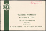 Commencement Convocation Program, USF, April 19, 1964