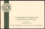 Commencement Convocation Program, USF, April 24, 1966